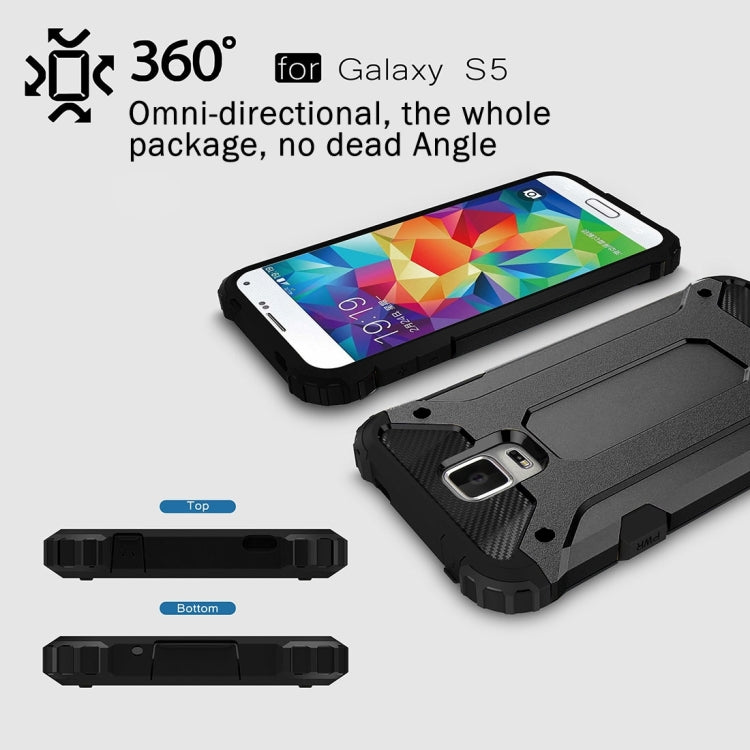 For Galaxy S5 / G900 Tough Armor TPU + PC Combination Case(Black) - Galaxy Phone Cases by PMC TechLife | Online Shopping South Africa | PMC TechLife