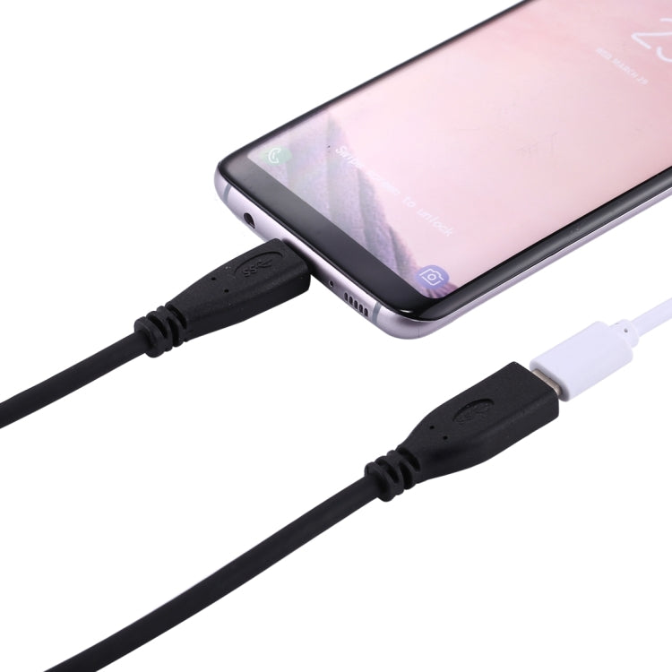 1m USB-C / Type-C 3.1 Male to USB-C / Type-C Female Connector Adapter Cable(Black) - USB-C & Type-C Cable by PMC Jewellery | Online Shopping South Africa | PMC Jewellery | Buy Now Pay Later Mobicred