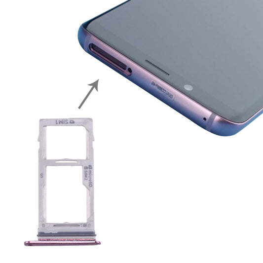 For Galaxy S9+ / S9 SIM & SIM / Micro SD Card Tray(Purple) - Galaxy S Series Parts by PMC Jewellery | Online Shopping South Africa | PMC Jewellery | Buy Now Pay Later Mobicred