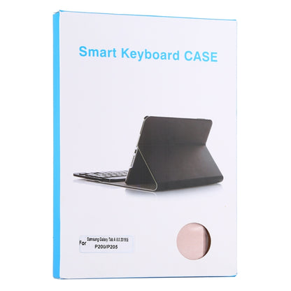 Ultra-thin Detachable Magnetic Bluetooth Keyboard Leather Tablet Case for Galaxy Tab A 8.0 2019 P200 / P205, with Holder(Rose Gold) - Samsung Keyboard by PMC Jewellery | Online Shopping South Africa | PMC Jewellery