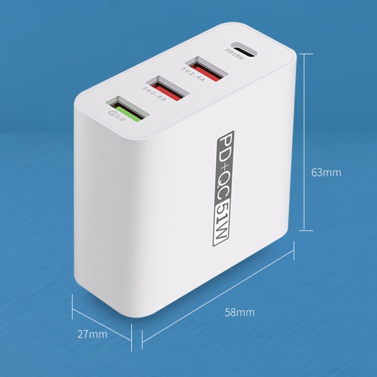 WLX-A6 4 Ports Quick Charging USB Travel Charger Power Adapter, UK Plug - USB Charger by PMC Jewellery | Online Shopping South Africa | PMC Jewellery | Buy Now Pay Later Mobicred