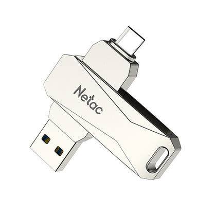 Netac U782C 128GB USB-C / Type-C + USB 3.0 360 Degrees Rotation Zinc Alloy Flash Drive OTG U Disk - USB Flash Drives by Netac | Online Shopping South Africa | PMC Jewellery | Buy Now Pay Later Mobicred