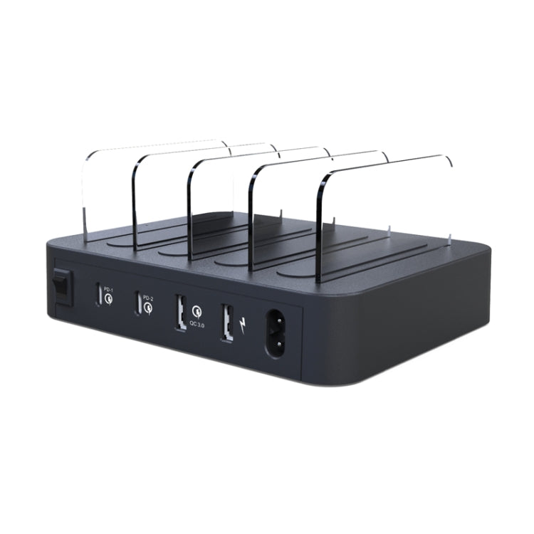 45W PD USB-C / Type-C + 18W PD USB-C / Type-C + 18W QC 3.0 USB + USB Ports Smart Charger with Detachable Bezel, AU Plug - Multifunction Charger by PMC Jewellery | Online Shopping South Africa | PMC Jewellery | Buy Now Pay Later Mobicred