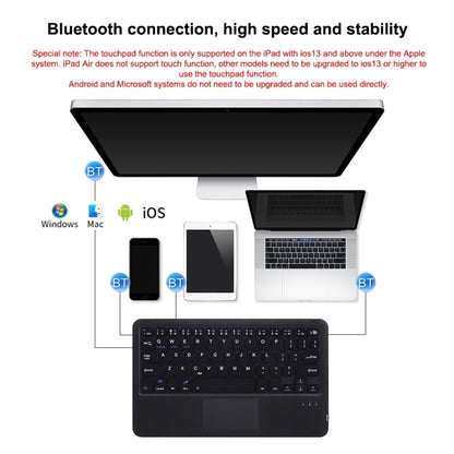 HB119B 10 inch Universal Tablet Wireless Bluetooth Keyboard with Touch Panel (Black) - Universal Keyboard by PMC Jewellery | Online Shopping South Africa | PMC Jewellery