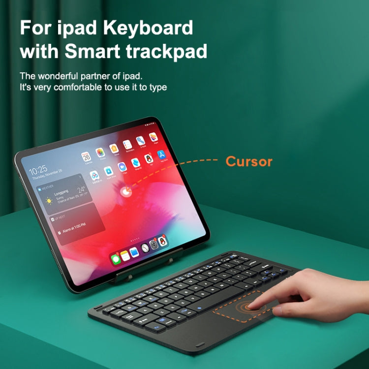 HB119B 10 inch Universal Tablet Wireless Bluetooth Keyboard with Touch Panel (White) - Universal Keyboard by PMC TechLife | Online Shopping South Africa | PMC TechLife