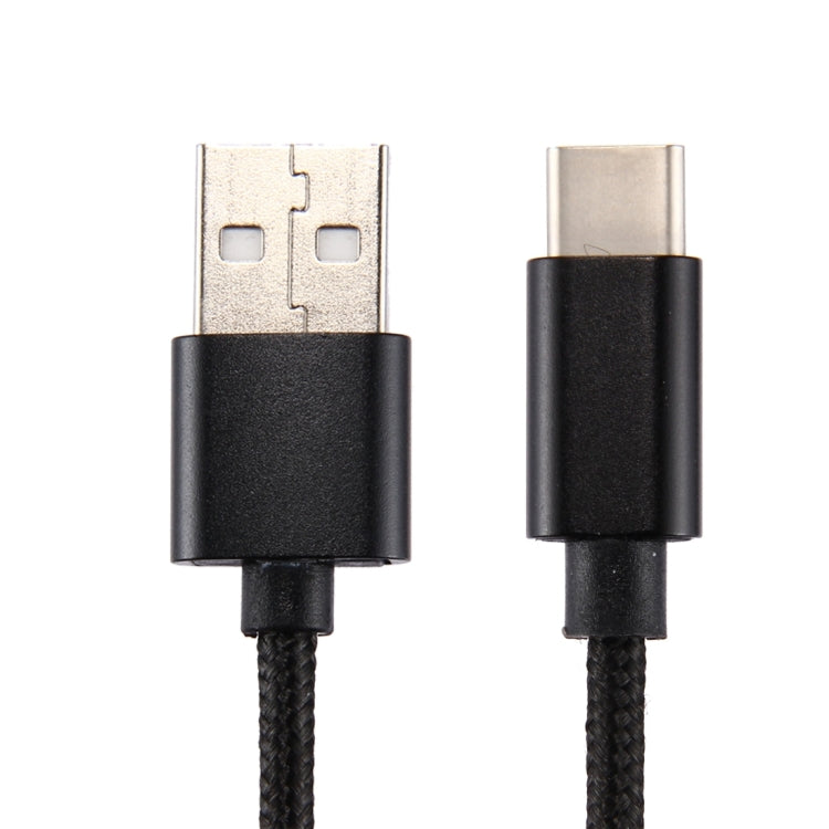 Knit Texture USB to USB-C / Type-C Data Sync Charging Cable, Cable Length: 1m, 3A Total Output, 2A Transfer Data(Black) - USB-C & Type-C Cable by PMC TechLife | Online Shopping South Africa | PMC TechLife | Buy Now Pay Later Mobicred