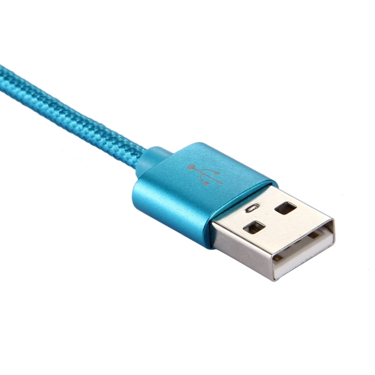 Knit Texture USB to USB-C / Type-C Data Sync Charging Cable, Cable Length: 1m, 3A Total Output, 2A Transfer Data(Blue) - USB-C & Type-C Cable by PMC TechLife | Online Shopping South Africa | PMC TechLife | Buy Now Pay Later Mobicred