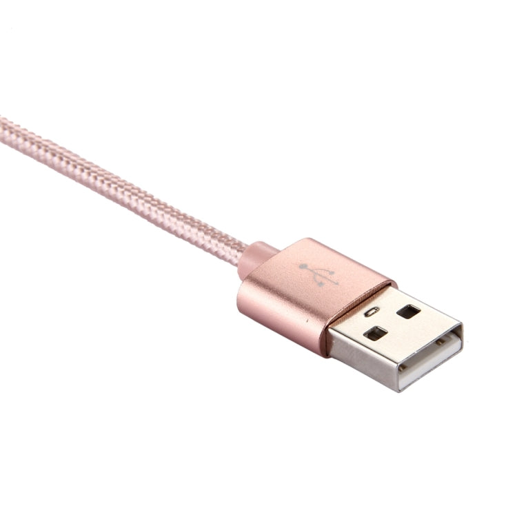 Knit Texture USB to USB-C / Type-C Data Sync Charging Cable, Cable Length: 2m, 3A Output(Rose Gold) - free shipping - PMC TechLife - Order now!