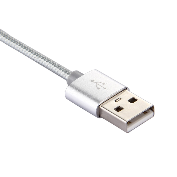 Knit Texture USB to USB-C / Type-C Data Sync Charging Cable, Cable Length: 3m, 3A Total Output, 2A Transfer Data(Silver) - USB-C & Type-C Cable by PMC Jewellery | Online Shopping South Africa | PMC Jewellery | Buy Now Pay Later Mobicred