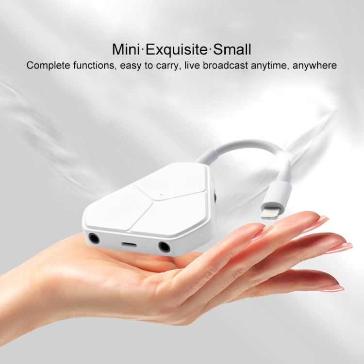 5 In 1 Multifunctional Live Broadcast Converter Mini Sound Card(White) - Live Sound Effects Processors by PMC Jewellery | Online Shopping South Africa | PMC Jewellery | Buy Now Pay Later Mobicred