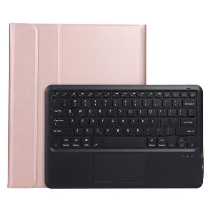 A970-A Splittable Bluetooth Keyboard Leather Tablet Case for Samsung Galaxy Tab S8+ / S7 FE T730 / S7+ T970 / T975, with Touchpad & Holder(Rose Gold) - Samsung Keyboard by PMC Jewellery | Online Shopping South Africa | PMC Jewellery