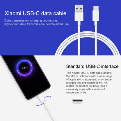 Original Xiaomi USB to USB-C / Type-C Data Cable Normal Version, Cable Length: 1m (White) - USB-C & Type-C Cable by Xiaomi | Online Shopping South Africa | PMC Jewellery | Buy Now Pay Later Mobicred