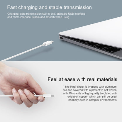 Original Xiaomi USB to USB-C / Type-C Data Cable Normal Version, Cable Length: 1m (White) - USB-C & Type-C Cable by Xiaomi | Online Shopping South Africa | PMC Jewellery | Buy Now Pay Later Mobicred