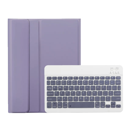 For iPad 10th Gen 10.9 2022 A10B Lambskin Texture Ultra-thin Bluetooth Keyboard Leather Tablet Case with Pen Slot(Purple) - Universal by PMC Jewellery | Online Shopping South Africa | PMC Jewellery