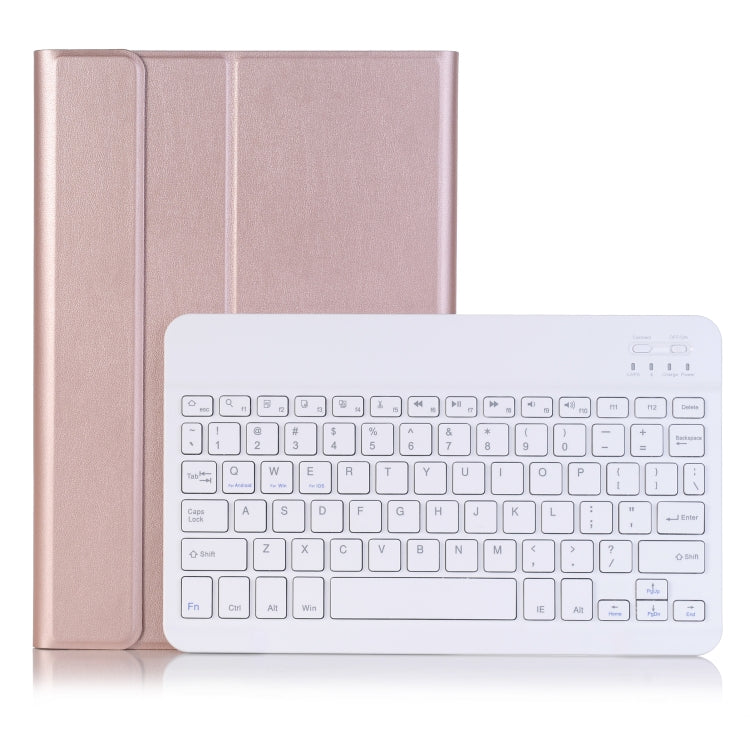 For iPad 10th Gen 10.9 2022 A10B Lambskin Texture Ultra-thin Bluetooth Keyboard Leather Tablet Case with Pen Slot(Rose Gold) - Universal by PMC Jewellery | Online Shopping South Africa | PMC Jewellery