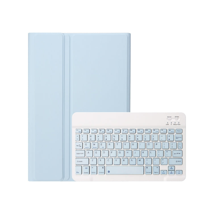 For iPad 10th Gen 10.9 2022 A10B Lambskin Texture Ultra-thin Bluetooth Keyboard Leather Tablet Case with Pen Slot(Baby Blue) - Universal by PMC Jewellery | Online Shopping South Africa | PMC Jewellery