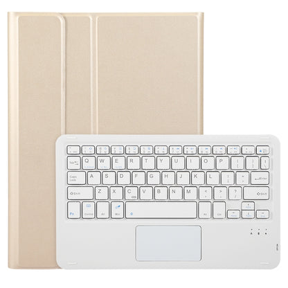 For iPad 10th Gen 10.9 2022 A10B-A Lambskin Texture Bluetooth Touch Keyboard Leather Tablet Case with Pen Slot(Gold) - Universal by PMC Jewellery | Online Shopping South Africa | PMC Jewellery