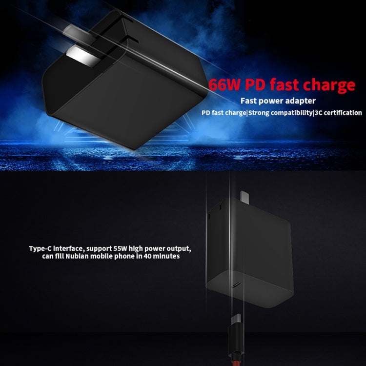 ZTE Nubia Original 66W GaN Fast Power Charger, US Plug - USB Charger by Nubia | Online Shopping South Africa | PMC Jewellery | Buy Now Pay Later Mobicred
