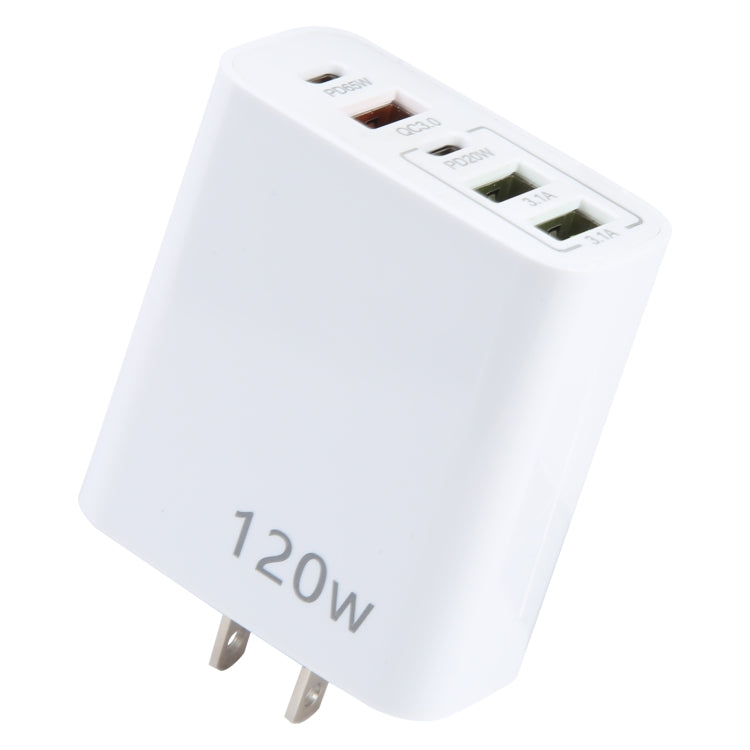 120W Dual PD Type-C + 3 x USB Multi Port Charger, US Plug - USB Charger by PMC Jewellery | Online Shopping South Africa | PMC Jewellery | Buy Now Pay Later Mobicred