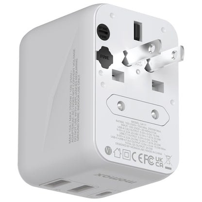 MOMAX UA11 1-World 20W PD Global Travel Fast Charger Power Adapter(White) - Plug Adaptor by MOMAX | Online Shopping South Africa | PMC Jewellery | Buy Now Pay Later Mobicred