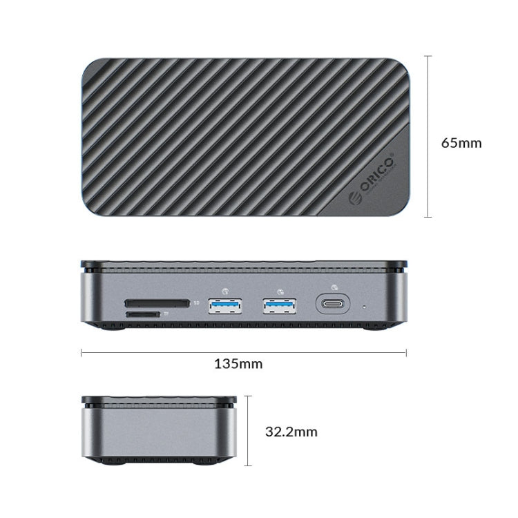 ORICO DPM2P9 V1 10 in 1 HUB Docking Station with M.2 NVMe/NGFF SSD Enclosure and Cooling Fan - HDD Enclosure by ORICO | Online Shopping South Africa | PMC Jewellery | Buy Now Pay Later Mobicred