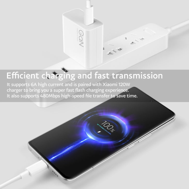 Original Xiaomi 6A USB-C / Type-C to USB-C / Type-C Fast Charging Data Cable, Length: 1m - USB-C & Type-C Cable by Xiaomi | Online Shopping South Africa | PMC TechLife | Buy Now Pay Later Mobicred