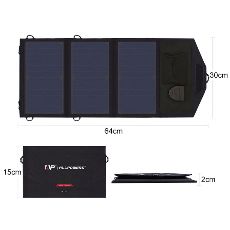 ALLPOWERS 18V 21W Solar Charger Panel Waterproof Foldable Solar Power - Charger by PMC Jewellery | Online Shopping South Africa | PMC Jewellery | Buy Now Pay Later Mobicred