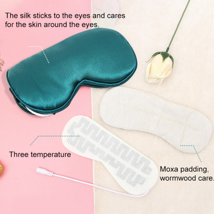 USB Charging Heating Silk Moxa Sleep Eye Mask (Rose Gold) - Eye Masks by PMC TechLife | Online Shopping South Africa | PMC TechLife | Buy Now Pay Later Mobicred