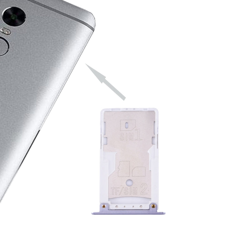 For Xiaomi Redmi Note 4X SIM & SIM / TF Card Tray(Grey) - Card Tray by PMc TechLife | Online Shopping South Africa | PMc TechLife | Buy Now Pay Later Mobicred