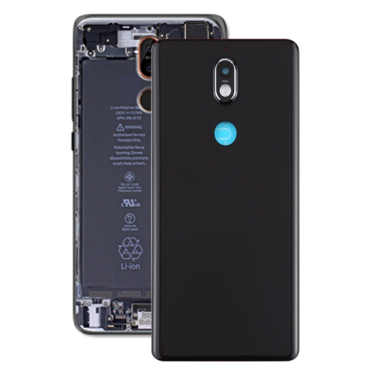 Battery Back Cover with Camera Lens for Nokia 7 TA-1041(Black) - Back Cover by PMC Jewellery | Online Shopping South Africa | PMC Jewellery | Buy Now Pay Later Mobicred