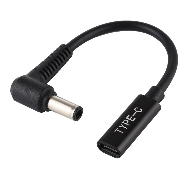 DP 6.0 x 0.6mm to Type-C Female Power Adapter Charger Cable (Black) - Universal Power Adapter by PMC Jewellery | Online Shopping South Africa | PMC Jewellery | Buy Now Pay Later Mobicred