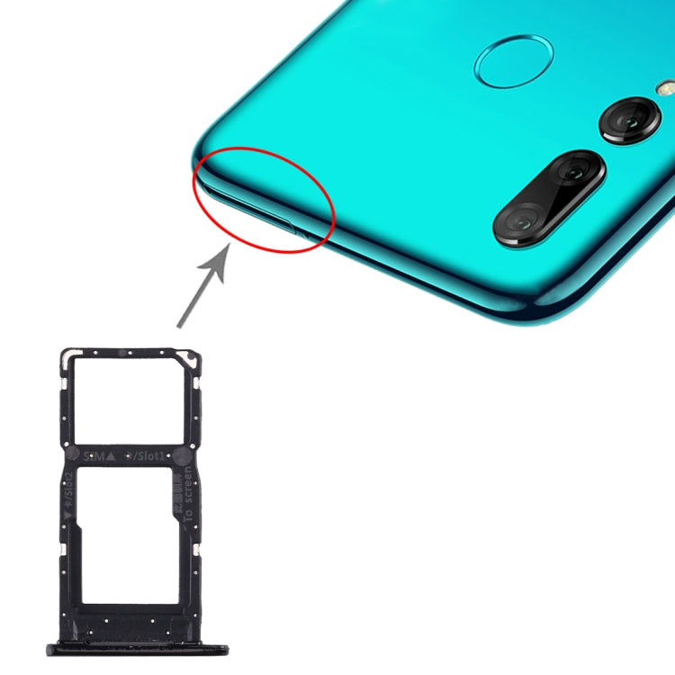 SIM Card Tray + SIM Card Tray / Micro SD Card Tray for Huawei Enjoy 9s (Black) - Card Socket by PMc TechLife | Online Shopping South Africa | PMc TechLife | Buy Now Pay Later Mobicred