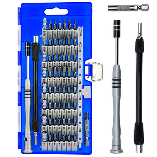 60 in 1 S2 Tool Steel Precision Screwdriver Nutdriver Bit Repair Tools Kit(Blue) - Screwdriver Set by PMC Jewellery | Online Shopping South Africa | PMC Jewellery | Buy Now Pay Later Mobicred