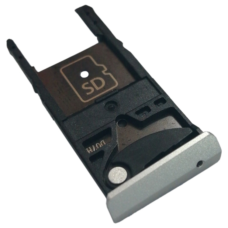 SIM Card Tray + Micro SD Card Tray for Motorola Moto X Style / XT1575(Silver) - Card Socket by PMc TechLife | Online Shopping South Africa | PMc TechLife | Buy Now Pay Later Mobicred