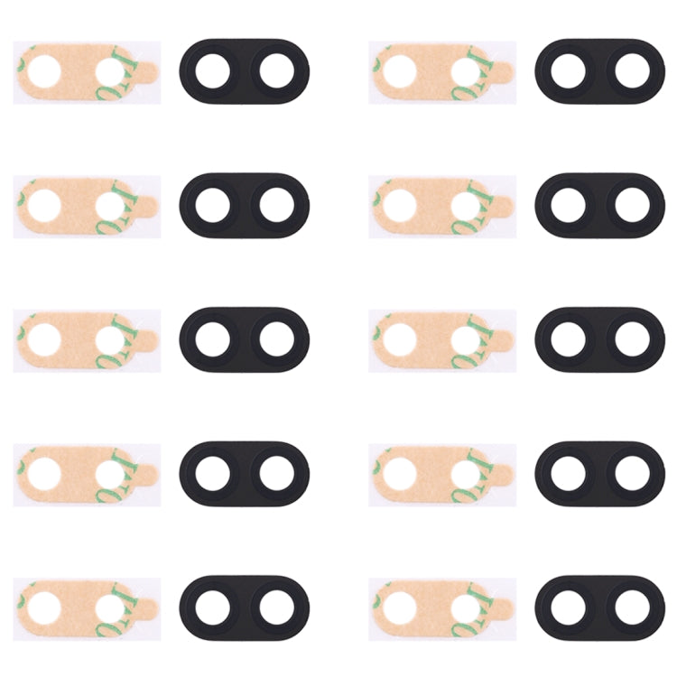 For Galaxy C8 / C710 10pcs Back Camera Lens Cover with Sticker (Black) - Camera Series by PMc TechLife | Online Shopping South Africa | PMc TechLife | Buy Now Pay Later Mobicred
