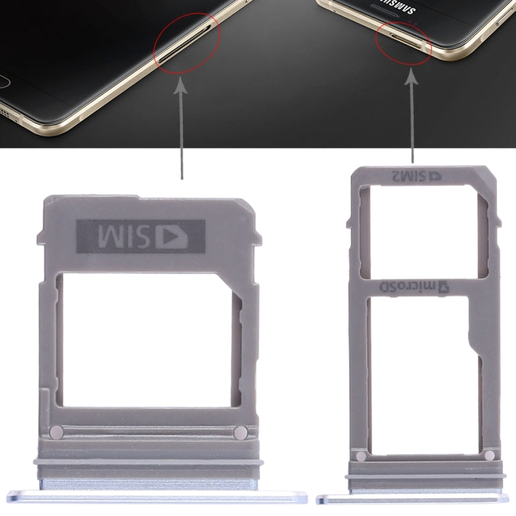 For Galaxy A520 / A720 2 SIM Card Tray + Micro SD Card Tray (Blue) - free shipping - PMc TechLife - Order now!