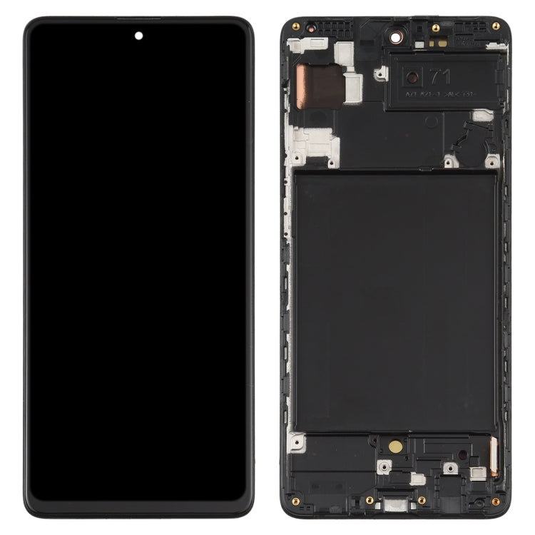 Original Super AMOLED LCD Screen for Galaxy A71 Digitizer Full Assembly with Frame (Black) - free shipping - PMc TechLife - Order now!