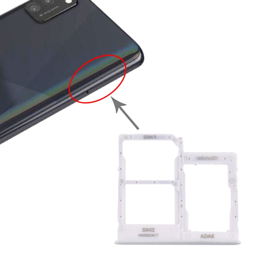 For Samsung Galaxy A41 / A415 SIM Card Tray + SIM Card Tray + Micro SD Card Tray (White) - Galaxy A Series Parts by PMC Jewellery | Online Shopping South Africa | PMC Jewellery | Buy Now Pay Later Mobicred