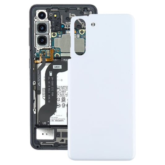 For Samsung Galaxy S21 5G Battery Back Cover (White) - Galaxy S Series Parts by PMC Jewellery | Online Shopping South Africa | PMC Jewellery | Buy Now Pay Later Mobicred