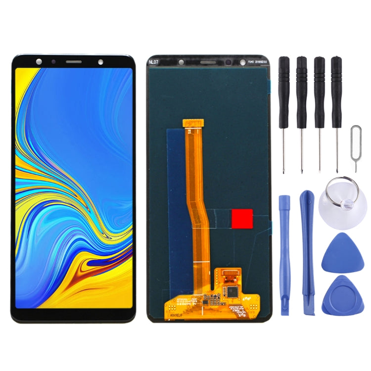 Original Super AMOLED LCD Screen for Galaxy A7 (2018), A750F / DS With Digitizer Full Assembly (Black) - free shipping - PMc TechLife - Order now!