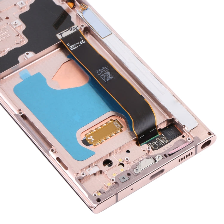 Original Super AMOLED LCD Screen for Samsung Galaxy Note20 Ultra SM-N986(5G Version) Digitizer Full Assembly With Frame (Gold) - free shipping - PMC TechLife - Order now!