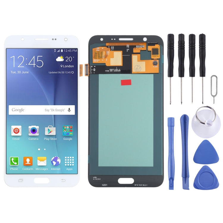 OLED LCD Screen for Samsung Galaxy J7 SM-J700 With Digitizer Full Assembly (White) - free shipping - PMc TechLife - Order now!