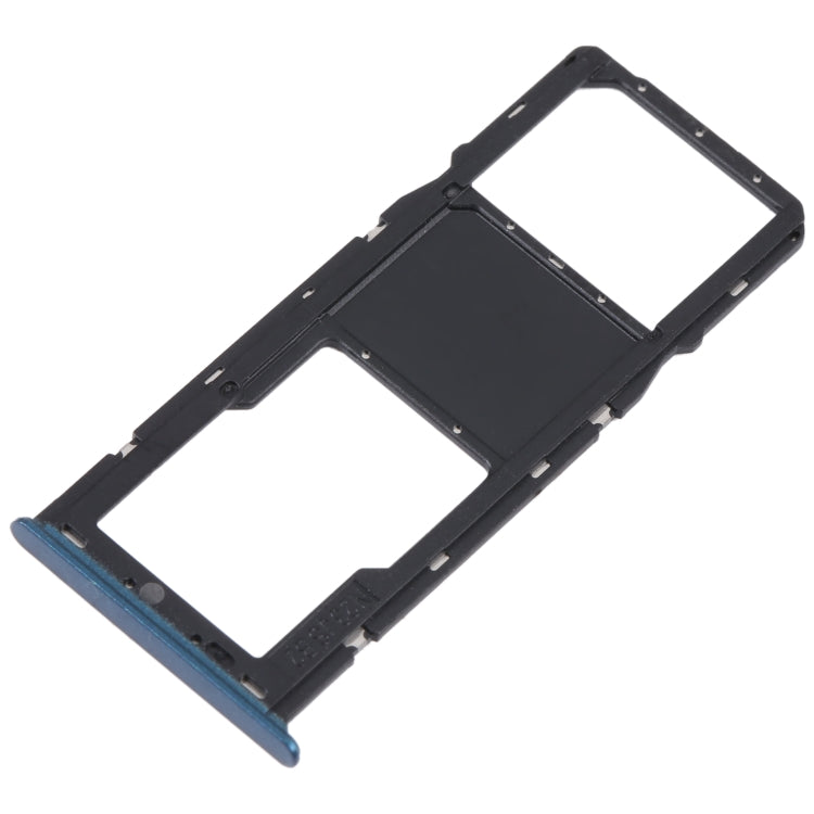 For Samsung Galaxy A03s SM-A037U Original SIM Card Tray + Micro SD card tray (Blue) - Card Socket by PMC Jewellery | Online Shopping South Africa | PMC Jewellery