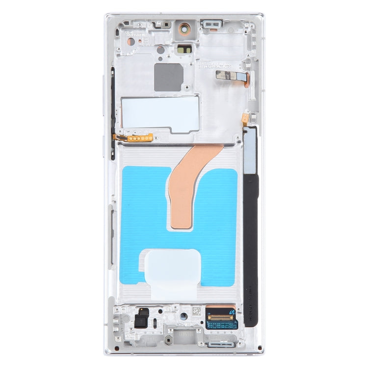 For Samsung Galaxy S22 Ultra 5G SM-S908B Original LCD Screen Digitizer Full Assembly with Frame (White) - free shipping - PMC TechLife - Order now!