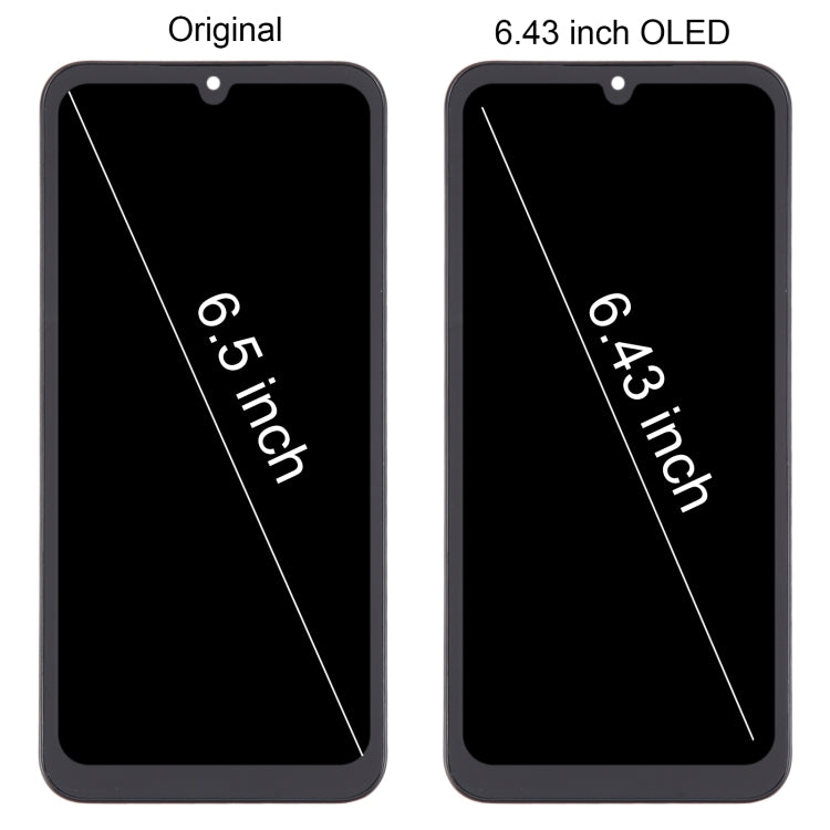 For Samsung Galaxy A25 SM-A256B 6.43 inch OLED LCD Screen Digitizer Full Assembly with Frame (Black) - free shipping - PMc TechLife - Order now!