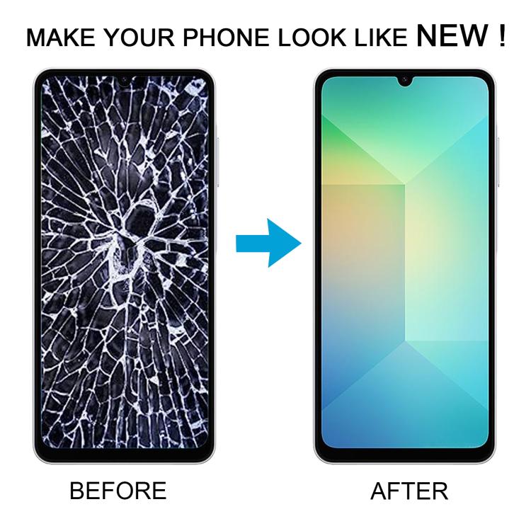 For Samsung Galaxy A06 SM-A065F Original LCD Screen Digitizer Full Assembly with Frame (Black) - free shipping - PMc TechLife - Order now!
