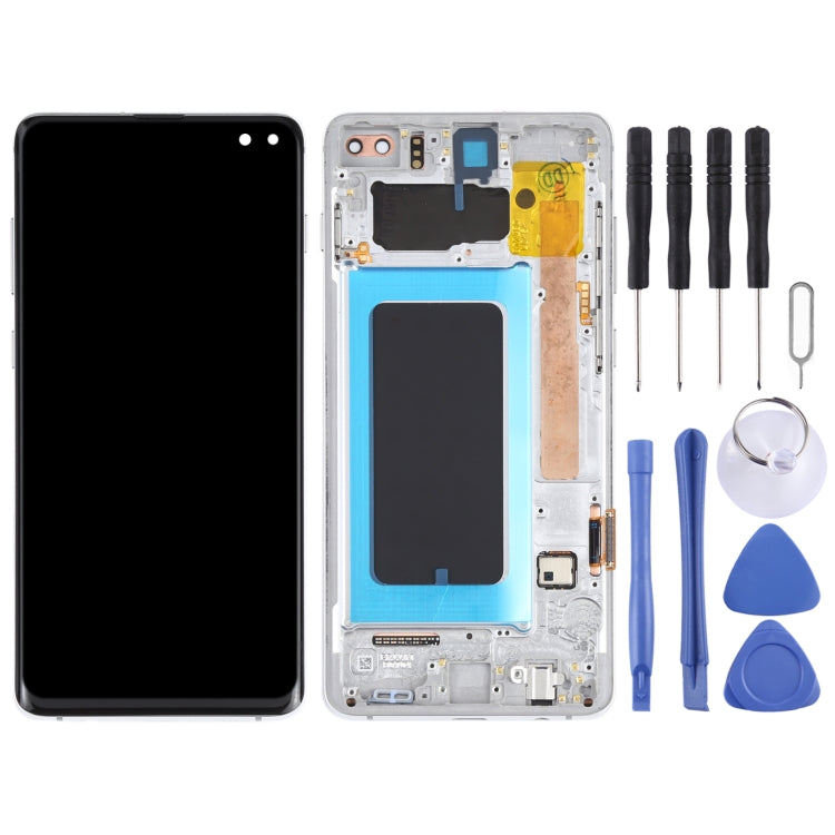 Original Super AMOLED LCD Screen for Samsung Galaxy S10+ Digitizer Full Assembly with Frame (Silver) - free shipping - PMc TechLife - Order now!