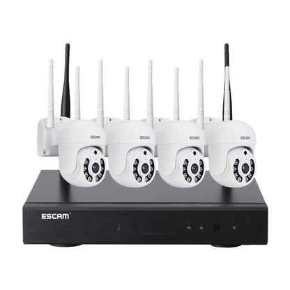 ESCAM WNK714 3.0 Million Pixels 4-channel HD Dome Camera NVR Wireless Monitoring Kit, AU Plug - Video Recorder Kit by ESCAM | Online Shopping South Africa | PMC Jewellery | Buy Now Pay Later Mobicred
