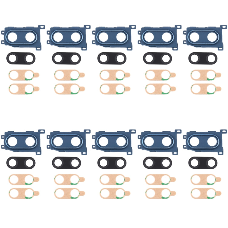 For Huawei Enjoy 9 Plus  10pcs Camera Lens Cover (Blue) - Camera by PMC TechLife | Online Shopping South Africa | PMC TechLife