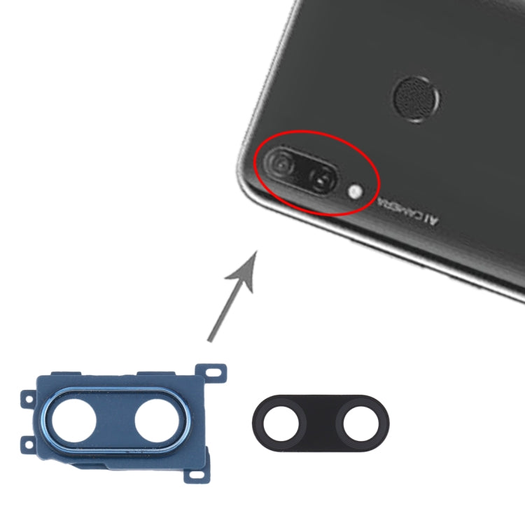 For Huawei Enjoy 9 Plus  10pcs Camera Lens Cover (Blue) - Camera by PMC TechLife | Online Shopping South Africa | PMC TechLife